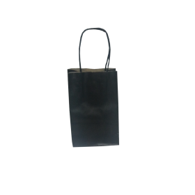 Sacola Preta com Cordão PP - 19 x 7 x 12 cm - 100 Unidades