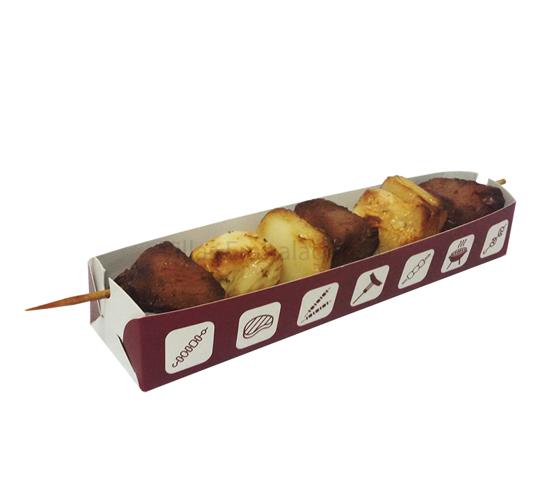 Embalagem para Espetinho com encaixe para o espeto descartável 100 unidades