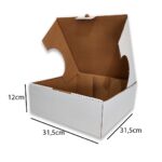 Caixa Microondulada para Bolos B02 - 31,5 x 31,5 x 12 cm - 25 Unidades - Imagem 2