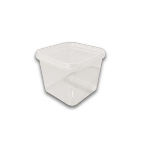 Embalagem Pote Quadrado (250 ml) - 8 x 8 x 6 cm - 10 Unidades