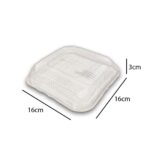 Embalagem Tampa Bandeja B1 - 16 x 16 x 3 cm - 100 Unidades - Imagem 2
