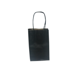 Sacola Preta com Cordão PP - 19 x 7 x 12 cm - 10 Unidades