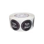 Etiqueta Adesiva Artesanal "Feito com Amor!" - Ø 5,5 cm - 1.000 Unidades