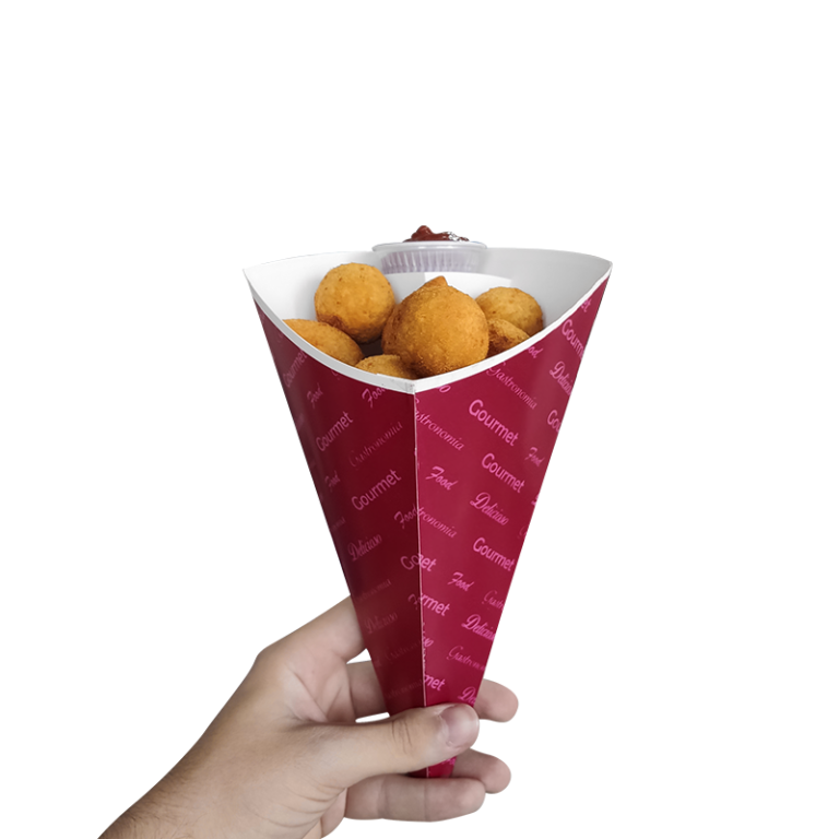 Embalagem Cone para Batata 03 – 10 x 8 x 26 cm – 100 Unidades – Villas ...