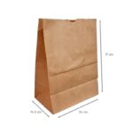 Saco Kraft G - 24 x 14,5 x 31 cm - 100 Unidades - Imagem 2