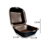 Hamburgueira de Isopor M - 10,5 x 10,5 x 7 cm - 100 Unidades - Imagem 4