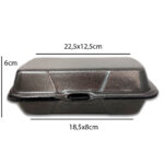 Marmita Retangular de Isopor P - 18 x 8 x 7cm - 100 Unidades - Imagem 6