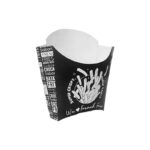 Embalagem para Fritas Preta - 13 x 12 x 4 cm - 100 Unidades