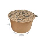 Pote Redondo M Kraft para selagem 550ml (acompanha tampa) - Pct./ 100 unid. - Imagem 3