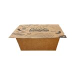 Marmita Retangular Kraft para selagem 1.000 ml Profunda (acompanha tampa) - Pct./ 100 unid.