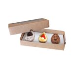 Caixa Para 3 mini Ovos de Páscoa  - 21 x 10 x 4 cm - 50 Unidades