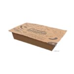 Marmita Retangular Kraft para selagem 1100ml (acompanha tampa) - Pct./ 100 unid.