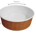 Pote Redondo P Kraft 350ml (acompanha tampa personalizada) – Pct./ 100 unid.