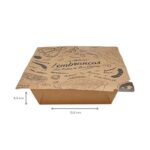 Marmita Quadrada G Kraft 1100 ml (acompanha tampa personalizada) – Pct./ 100 unid.