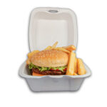 Hamburgueira de Isopor G Branca - 12 x 12 x 8 cm - 100 Unidades - Imagem 3