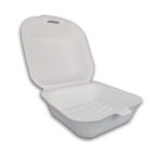 Hamburgueira de Isopor M Branca- 10,5 x 10,5 x 7 cm - 100 Unidades - Imagem 3