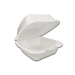 Hamburgueira de Isopor P Branca - 9 x 9 x 6,5 cm - 100 Unidades - Imagem 3