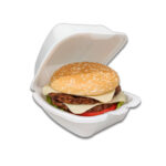 Hamburgueira de Isopor P Branca - 9 x 9 x 6,5 cm - 100 Unidades - Imagem 4