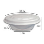 Marmita Redonda de Isopor M Branca- Ø 18 x 6 cm - 100 Unidades - Imagem 4