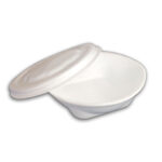 Marmita Redonda de Isopor M Branca- Ø 18 x 6 cm - 100 Unidades