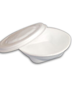 Marmita Redonda de Isopor M Branca- Ø 18 x 6 cm - 100 Unidades