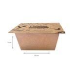 Marmita Retangular Kraft 1,5Kg (acompanha tampa personalizada) – Pct./ 50 unid.