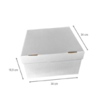 Caixa Bolo Alto 2 - 34 x 34 x 18,5 cm - 10 Unidades. - Imagem 2