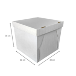 Caixa Bolo Alto 3  - 33 x 33 x 30 cm - 10 Unidades. - Imagem 2