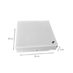 Caixa Salgado/Esfirra M - 25 x 25 x 5 cm - 25 Unidades. - Imagem 2