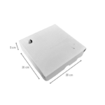 Caixa Salgado/Esfirra P - 20 x 20 x 5 cm - 25 Unidades. - Imagem 2