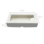 Embalagem para Combinados com Visor M Branco - 21 x 10 x 4 cm - 100 Unidades - Imagem 3