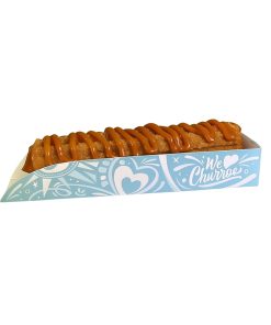 Churros Balcão Azul Céu Coração Branco - 16 x 3 x 2,7 cm - 100 Unidades