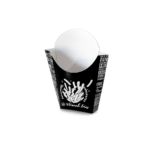 Embalagem para Mini Fritas Preta - 11 x 10 x 3,5 cm - 100 Unidades