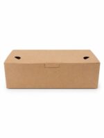Caixa para salgado 01 Kraft 18,5 × 10 × 5 cm - 100 unidade - Imagem 2