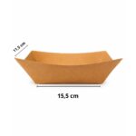 Embalagem Bandeja Kraft M – 15,5 x 11,5 cm – Pacote com 250 Unidades - Imagem 2