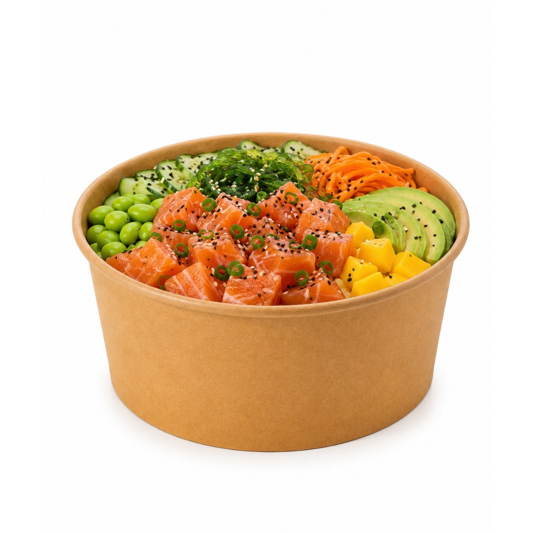WhatsApp Image 2026-07-24 at 12.24.35 Embalagem Bowl Kraft 1000ml - 14,5 cm x 8 cm - 50 Unidades - Imagem 1