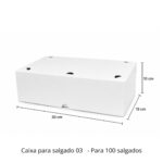Caixa Para Salgado 02 Branca -  30×19×10 cm - 100 unidades -