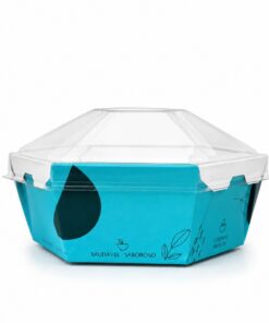 Kit Bowl Gourmet 750 ml Azul Claro  – 14,5 x 12,5 x 10 cm – 100 Unidades -