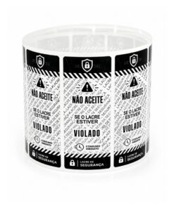 Lacre Retangular 9,5 x 3,5 cm com Picote - 1.000 unidades -