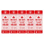Lacre Retangular 9,5 x 3,5 cm com Picote - 1.000 unidades - - Imagem 2