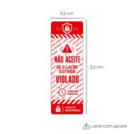 Lacre Retangular 9,5 x 3,5 cm com Picote - 1.000 unidades - - Imagem 4